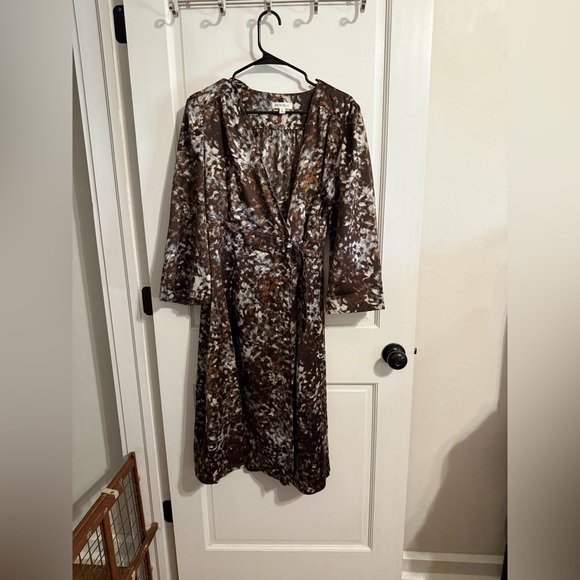 Prologue Women's Patterned Brown Midi Dress - Picture 3 of 9